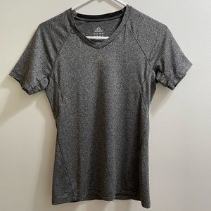 Gray adidas techfit workout top